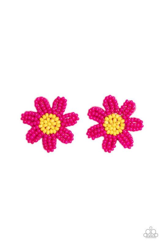 Paparazzi Accessories - Sensational Seeds - Pink Earrings - Bling by JessieK