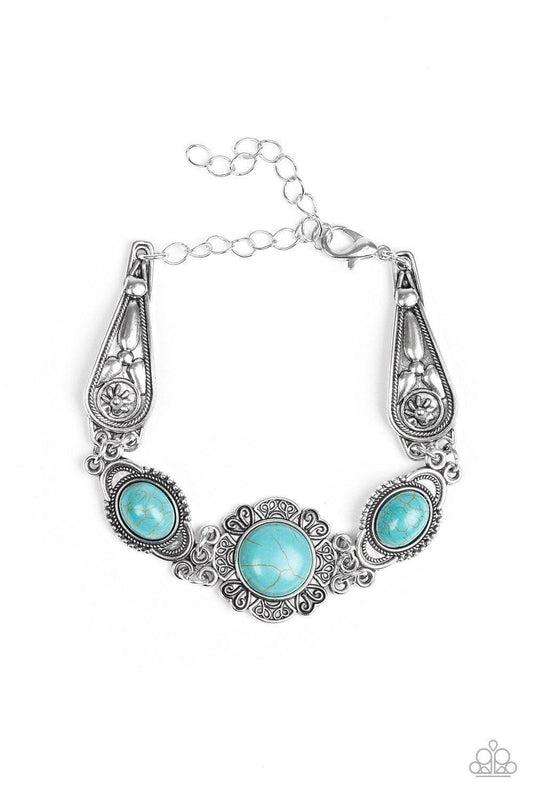 Paparazzi Accessories - Serenely Southern - Blue Turquoise Bracelet - Bling by JessieK