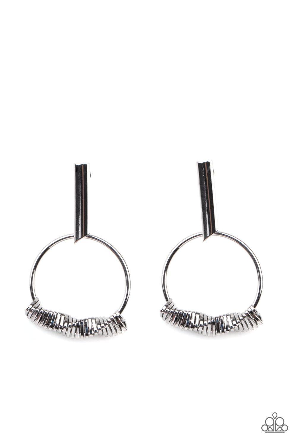 Paparazzi Accessories - Set Into Motion - Black Earrings - Bling by JessieK