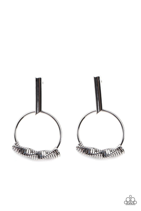 Paparazzi Accessories - Set Into Motion - Black Earrings - Bling by JessieK