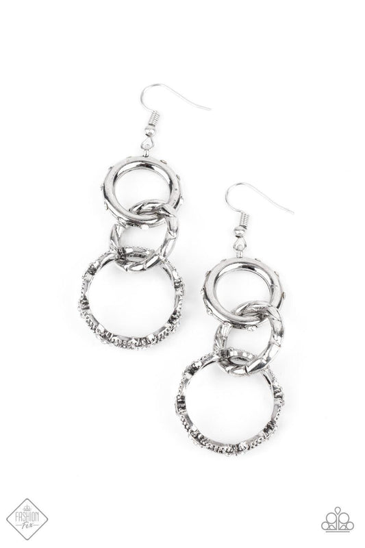 Paparazzi Accessories - Shameless Shine - White Earring - Bling by JessieK