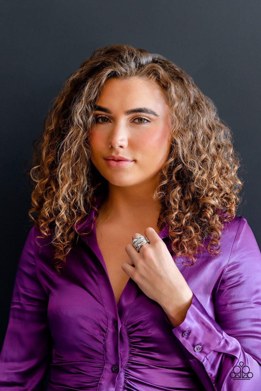 Paparazzi Accessories - Six-figure Flex - White Ring - Bling by JessieK