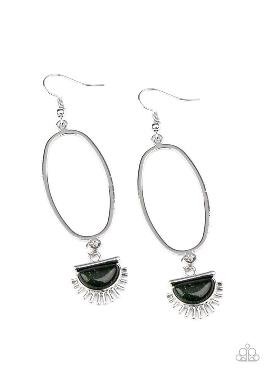 Paparazzi Accessories - Sol Purpose - Green Earrings - Bling by JessieK