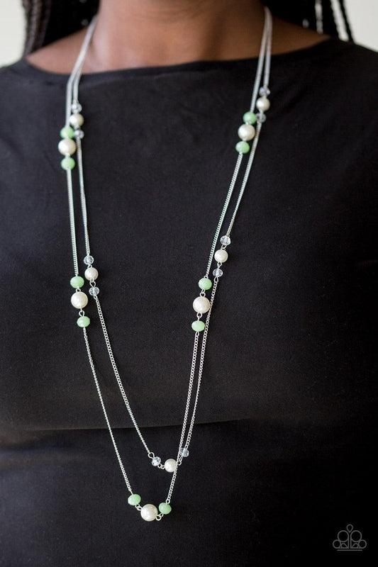Paparazzi Accessories - Spring Splash - Green Necklace - Bling by JessieK