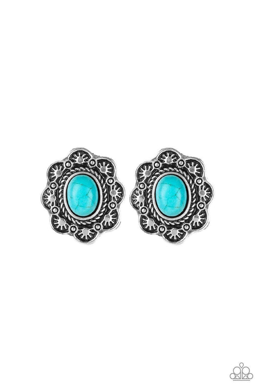 Paparazzi Accessories - Springtime Deserts - Blue Earrings - Bling by JessieK