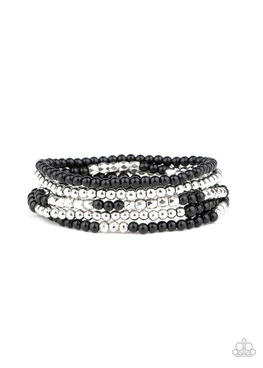 Paparazzi Accessories - Stacked Showcase - Black Bracelet - Bling by JessieK