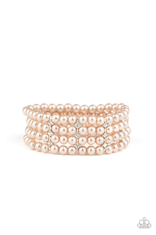 Paparazzi Accessories - Stacked To The Top - Brown Bracelet - Bling by JessieK