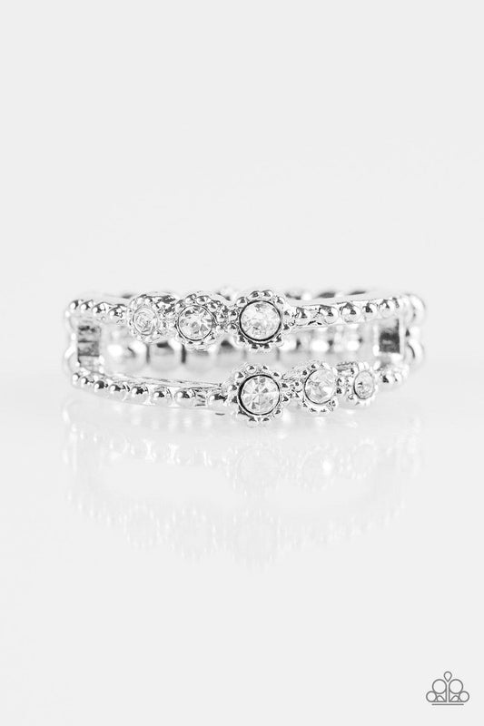 Paparazzi Accessories - Star Gaze - White Ring - Bling by JessieK