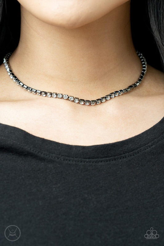 Paparazzi Accessories - Starlight Radiance - Black Choker Necklace - Bling by JessieK