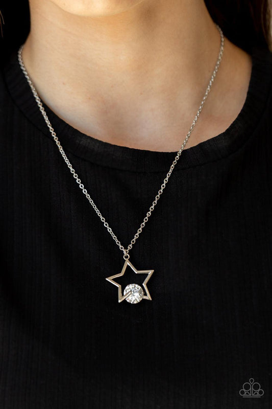 Paparazzi Accessories - Starry Fireworks - White Necklace - Bling by JessieK