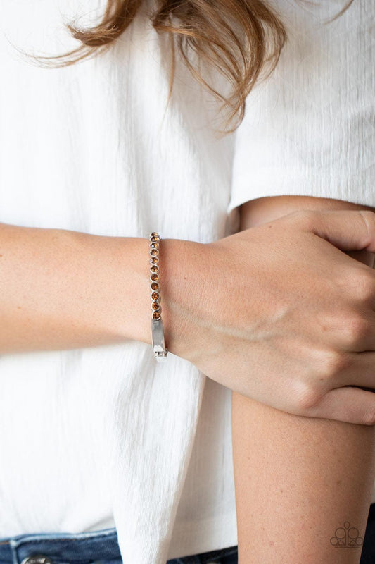 Paparazzi Accessories - Stellar Beam - Brown Bracelet - Bling by JessieK