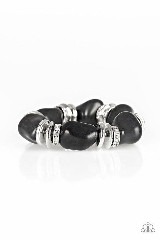 Paparazzi Accessories - Stone Age Stunner - Black Bracelet - Bling by JessieK
