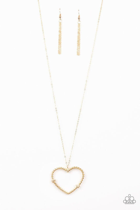Paparazzi Accessories - Straight From The Heart - Gold Necklace - Bling by JessieK