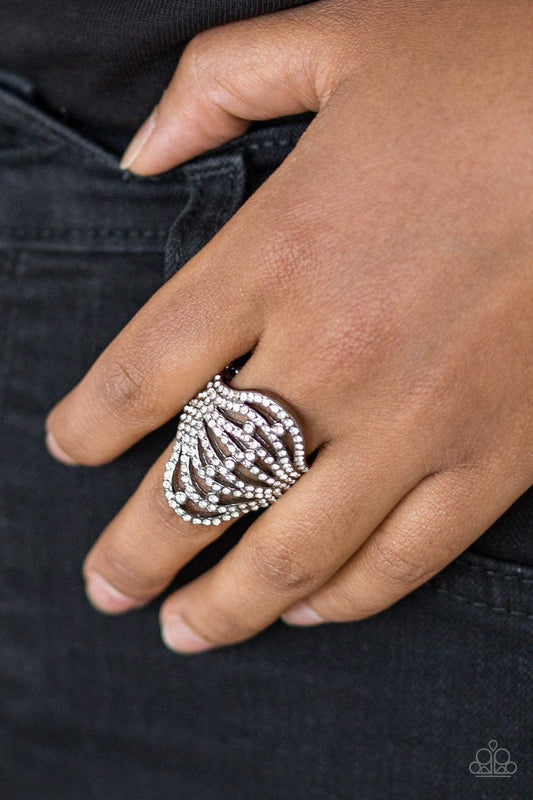 Paparazzi Accessories - Stratospheric - Black Ring - Bling by JessieK