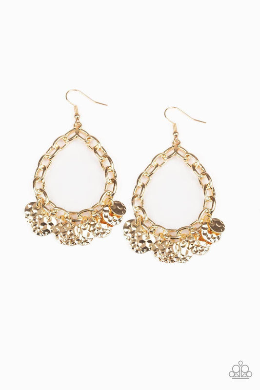 Paparazzi Accessories - Street Appeal - Gold Earrings - Bling by JessieK
