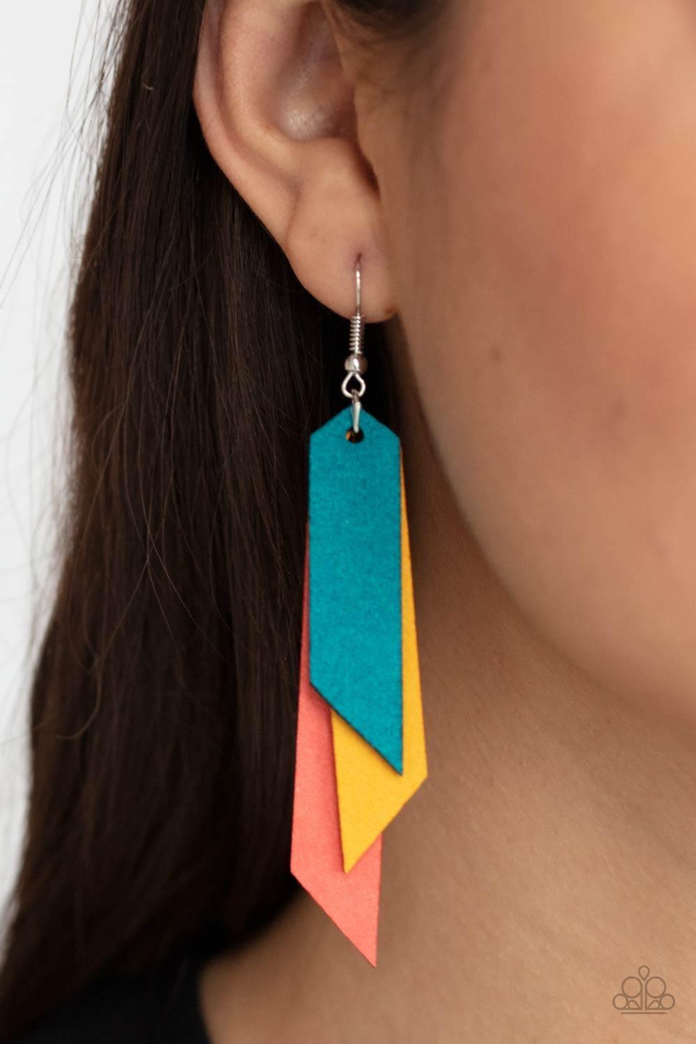 Paparazzi Accessories - Suede Shade - Multicolor Earrings - Bling by JessieK