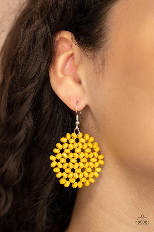 Paparazzi Accessories - Summer Escapade - Yellow Earrings - Bling by JessieK