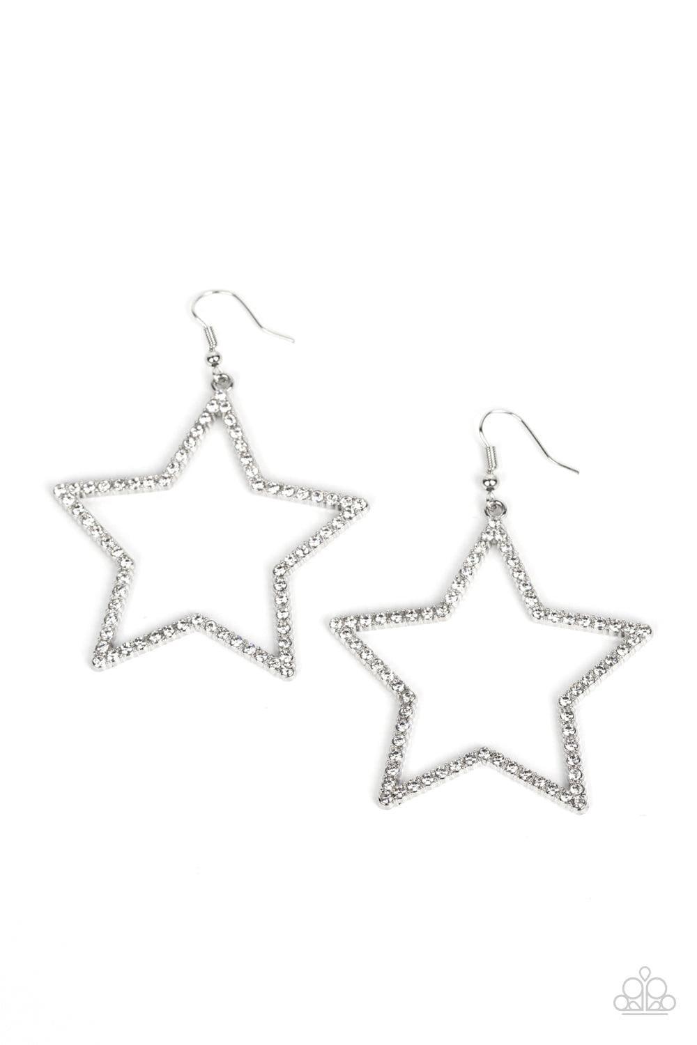 Paparazzi Accessories - Supernova Sparkle - White Earrings - Bling by JessieK