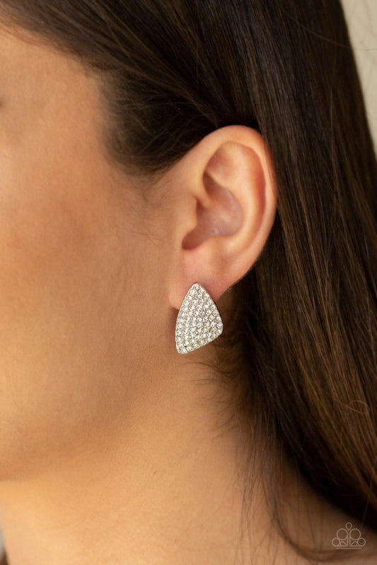 Paparazzi Accessories - Supreme Sheen - White Earrings - Bling by JessieK