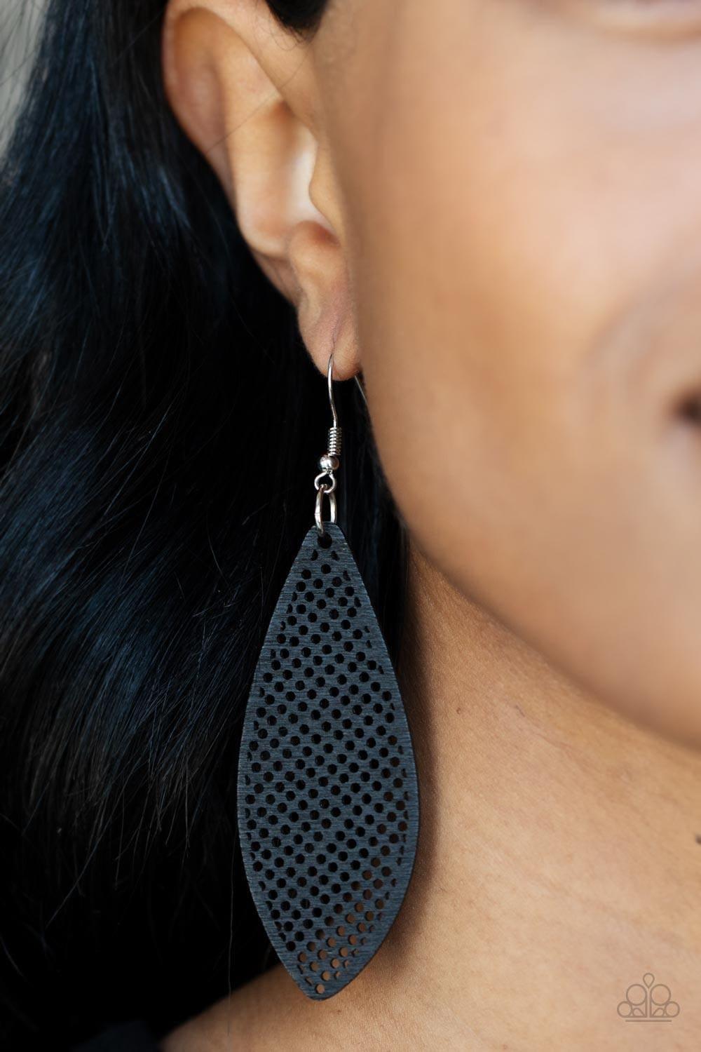 Paparazzi Accessories - Surf Scene - Black Earrings - Bling by JessieK