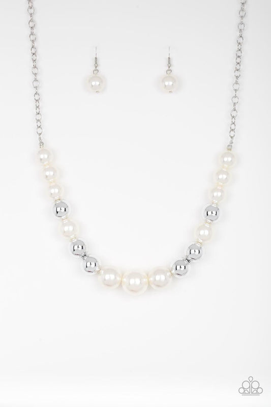 Paparazzi Accessories - Take Note - White Necklace - Bling by JessieK