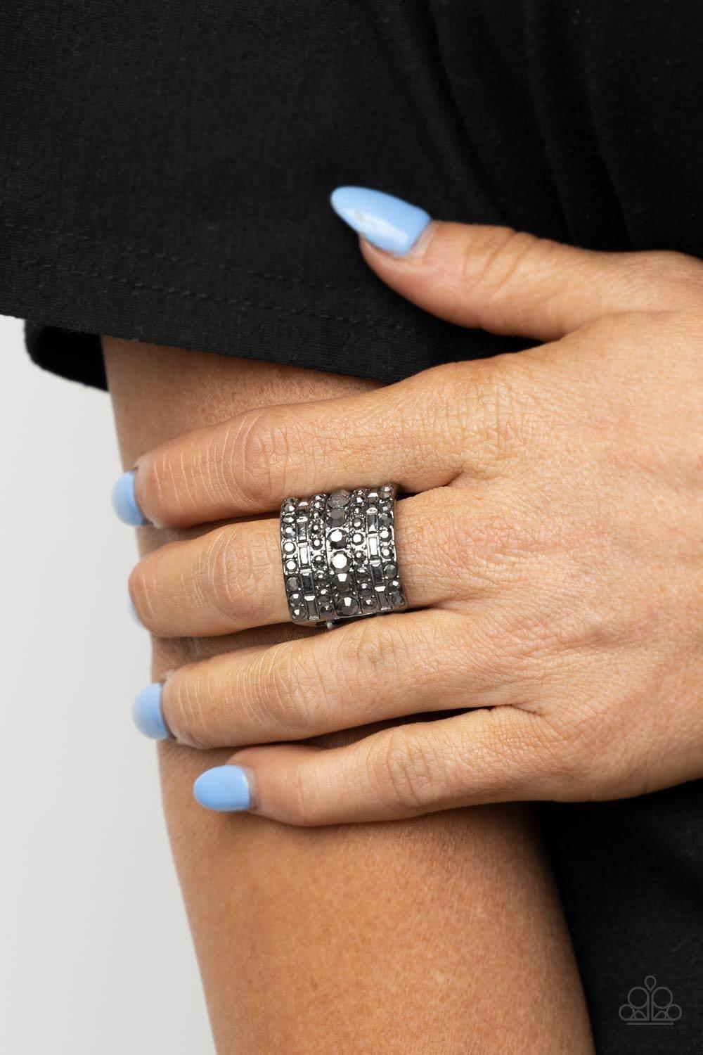 Paparazzi Accessories - Target Locked - Black Ring - Bling by JessieK