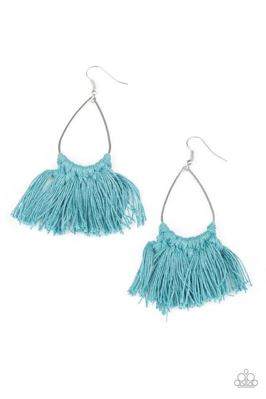 Paparazzi Accessories - Tassel Treat - Blue Earrings - Bling by JessieK