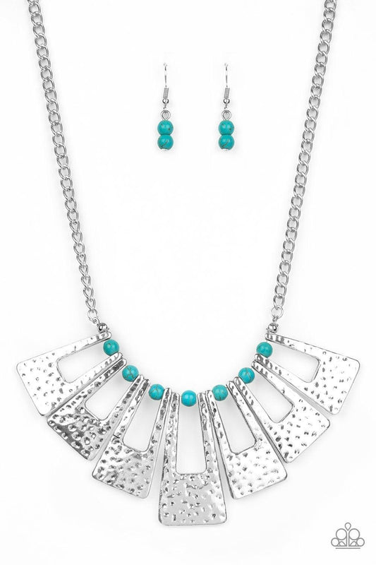 Paparazzi Accessories - Terra Takeover - Blue Turquoise Necklace - Bling by JessieK