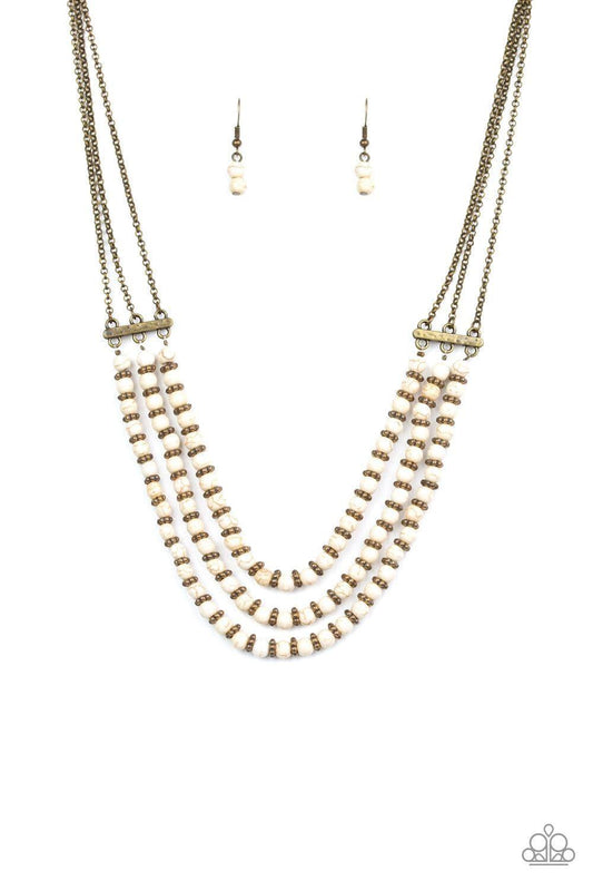 Paparazzi Accessories - Terra Trails - White Necklace - Bling by JessieK