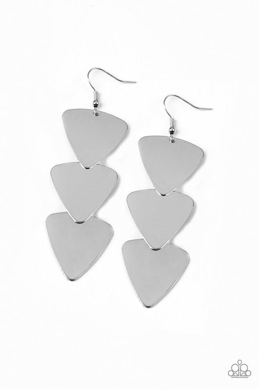 Paparazzi Accessories - Terra Trek - Silver Earrings - Bling by JessieK
