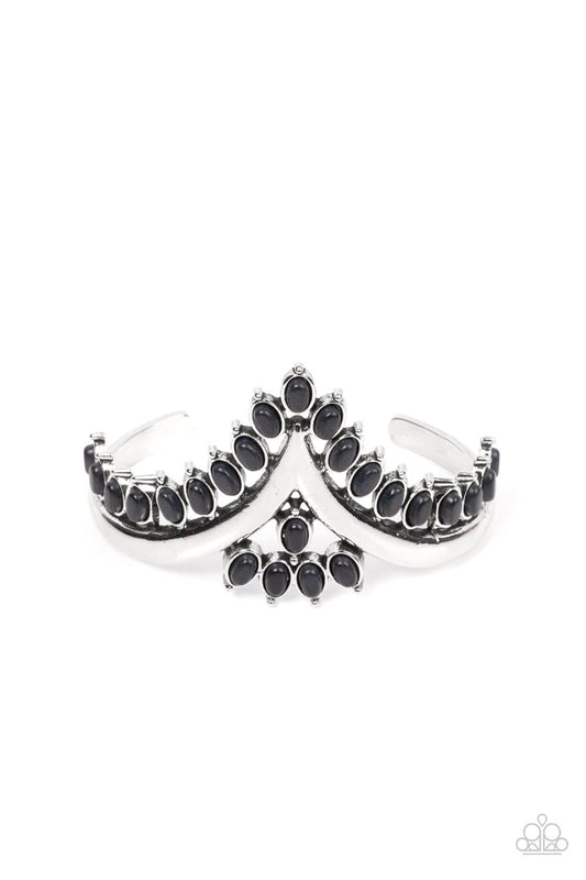 Paparazzi Accessories - Teton Tiara - Black Bracelet - Bling by JessieK