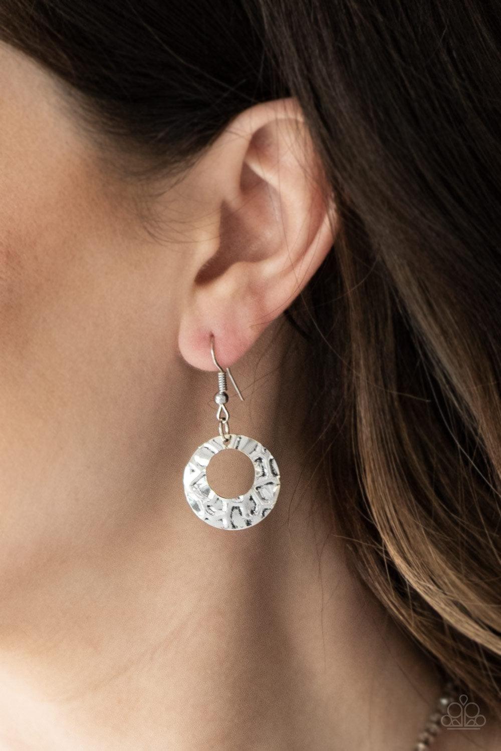 Paparazzi Accessories - Texture Trio - Silver Necklace - Bling by JessieK