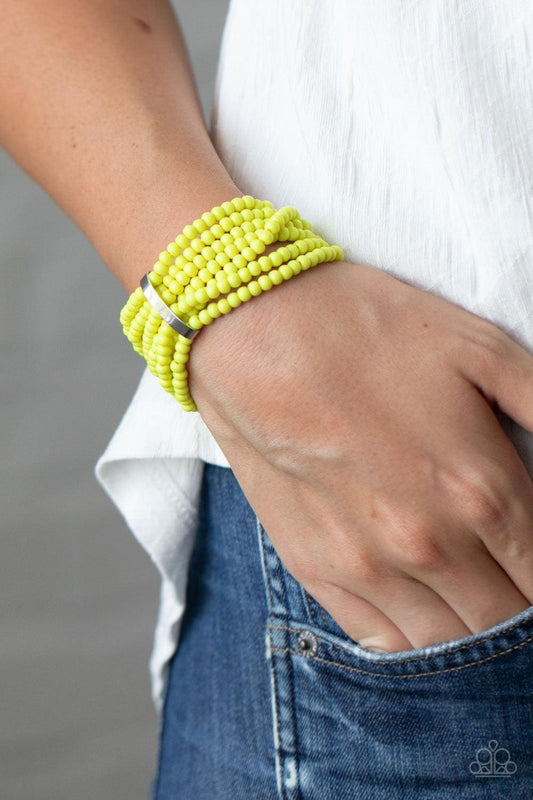 Paparazzi Accessories - Thank Me Layer - Yellow Bracelet - Bling by JessieK