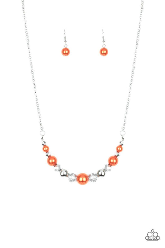 Paparazzi Accessories - The Big-leaguer - Orange Necklace - Bling by JessieK