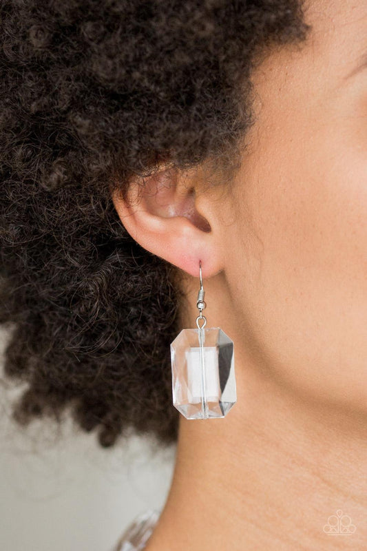 Paparazzi Accessories - The Ice President - White Necklace - Bling by JessieK