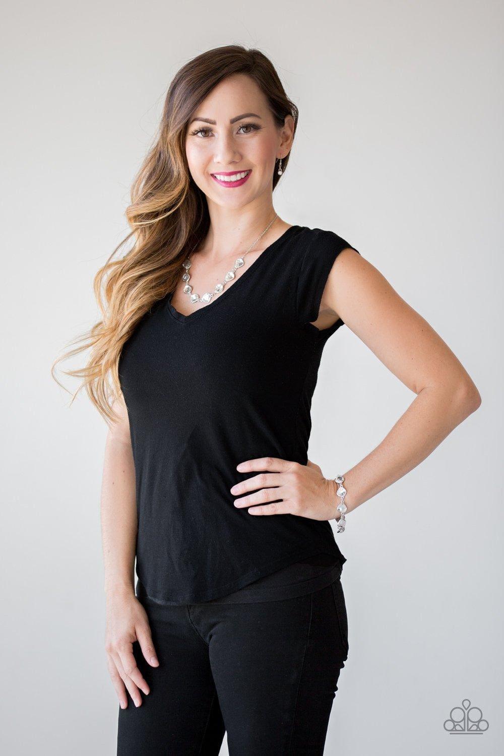 Paparazzi Accessories - The Imperfectionist - White Necklace - Bling by JessieK