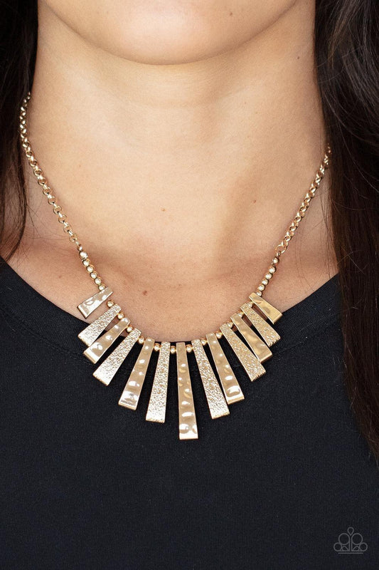 Paparazzi Accessories - The Mane Course - Gold Necklace - Bling by JessieK