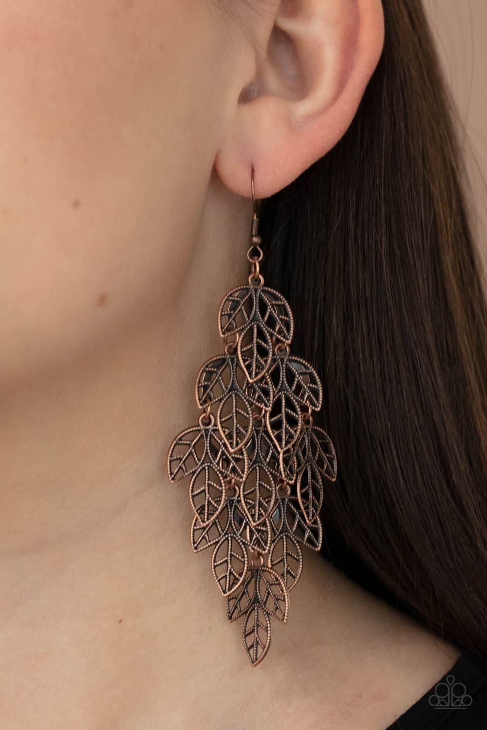 Paparazzi Accessories - The Shakedown - Copper Earrings - Bling by JessieK