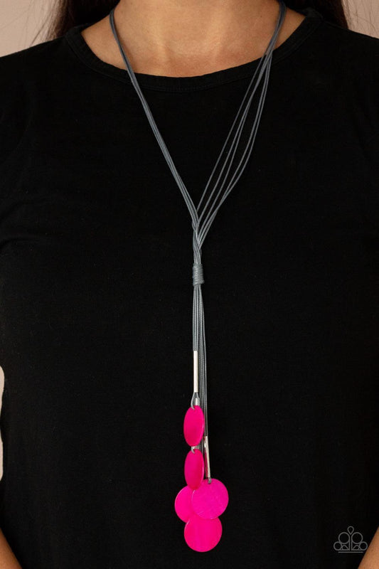 Paparazzi Accessories - Tidal Tassels - Pink Necklace - Bling by JessieK