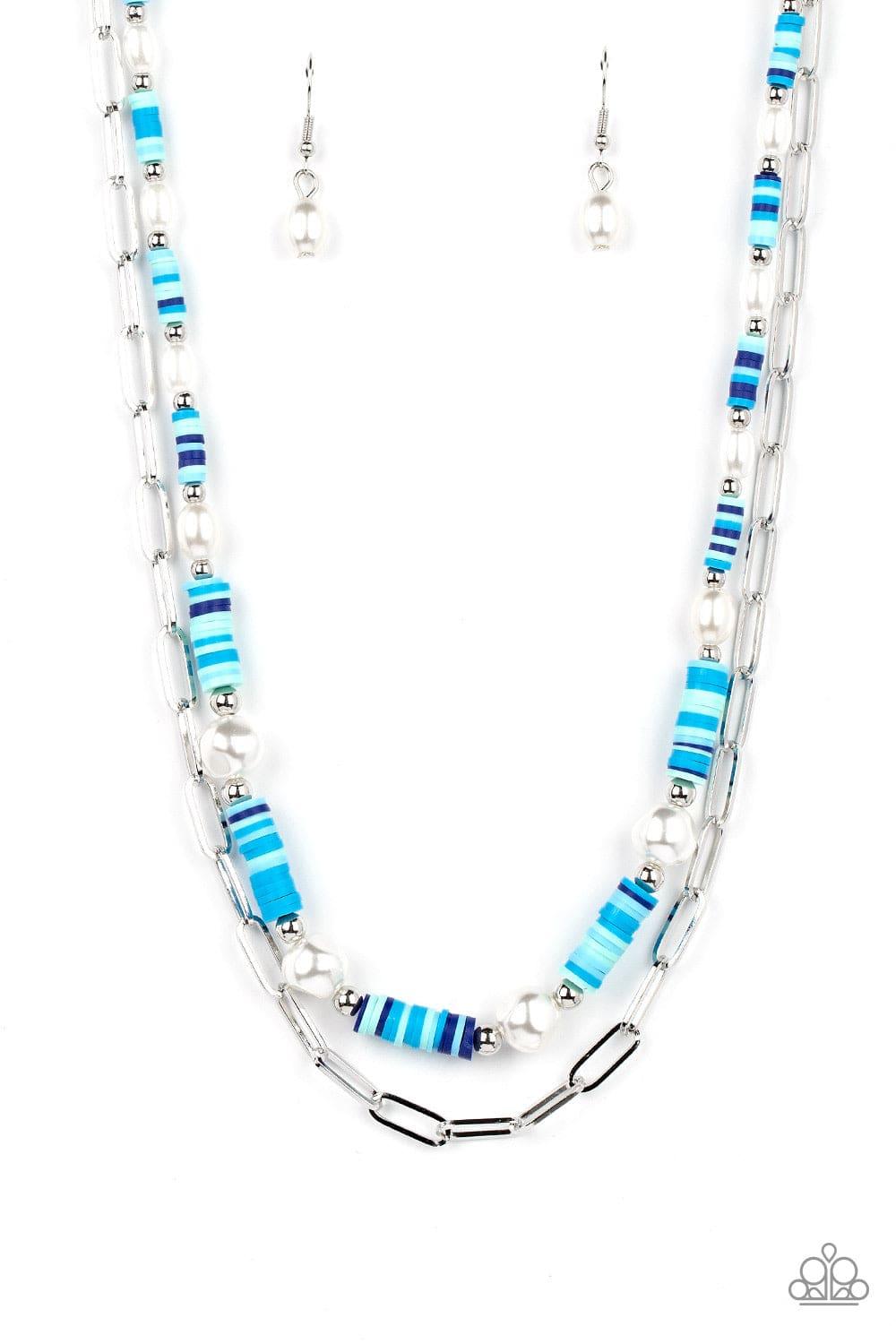 Paparazzi Accessories - Tidal Trendsetter - Blue Necklace - Bling by JessieK