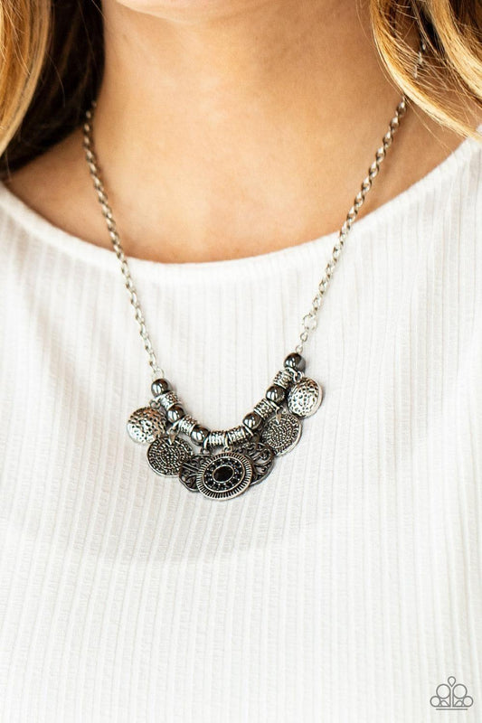 Paparazzi Accessories - To Coin a Phrase - Black Necklace - Bling by JessieK