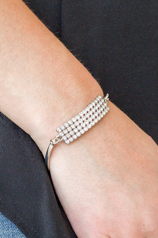 Paparazzi Accessories - Top-class Class - White Bracelet - Bling by JessieK