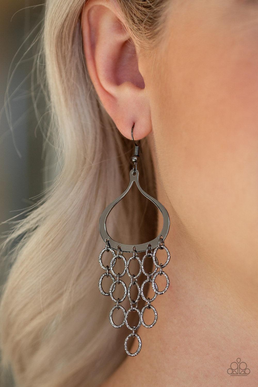 Paparazzi Accessories - Total Net Revenue - Black Earrings - Bling by JessieK