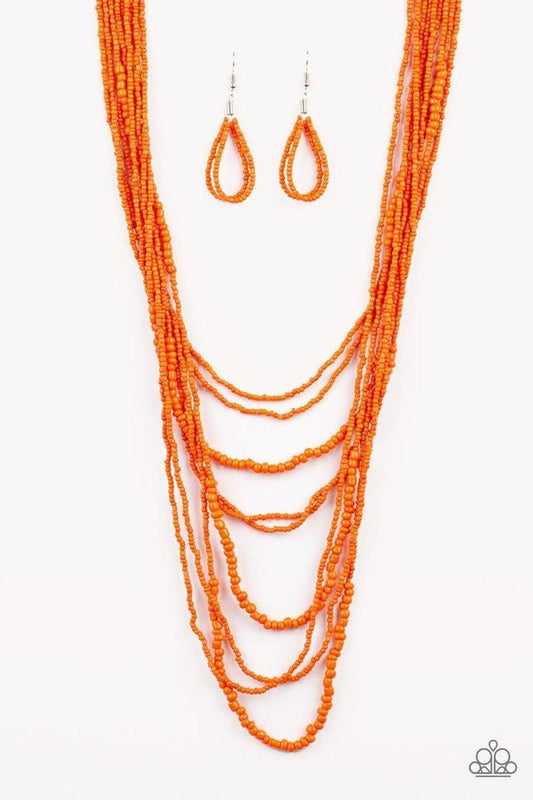 Paparazzi Accessories - Totally Tonga - Orange Necklace - Bling by JessieK