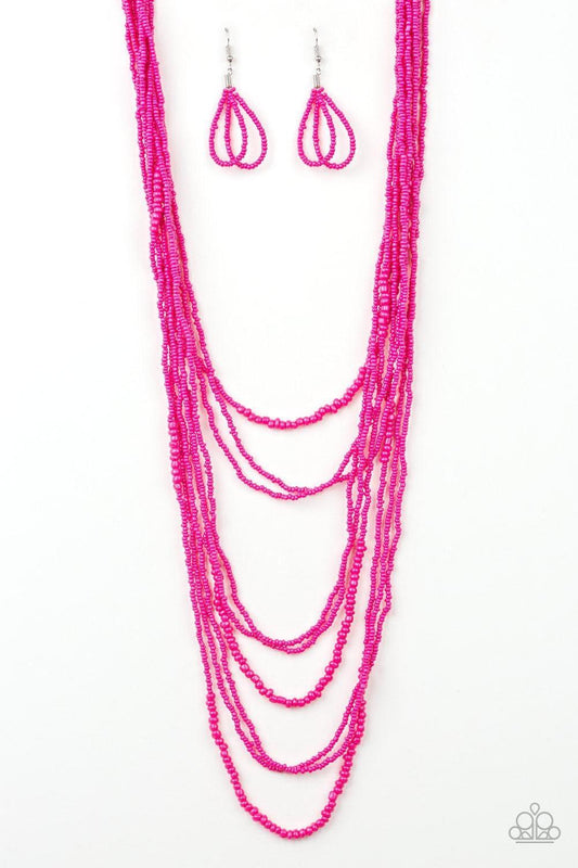Paparazzi Accessories - Totally Tonga - Pink Necklace - Bling by JessieK