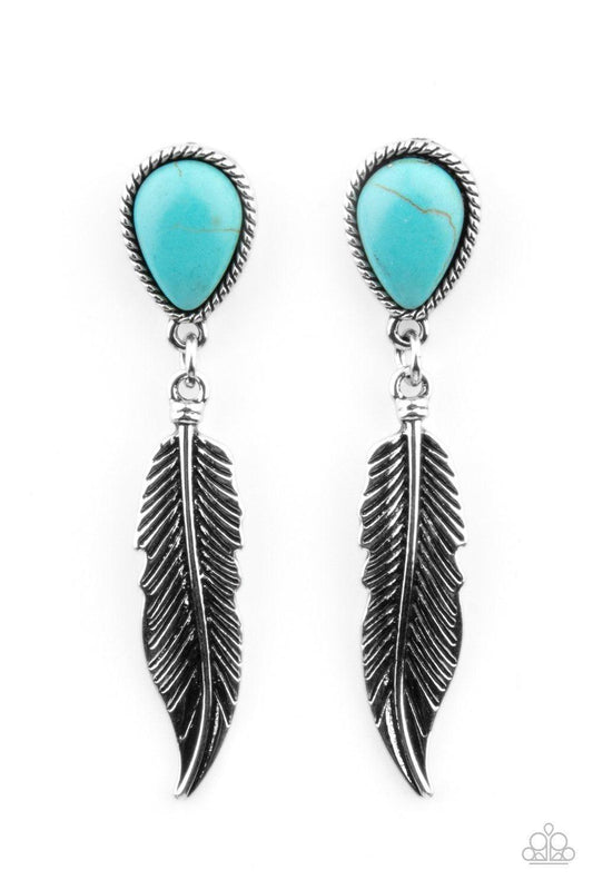 Paparazzi Accessories - Totally Tran-quill - Blue (turquoise) Earrings - Bling by JessieK