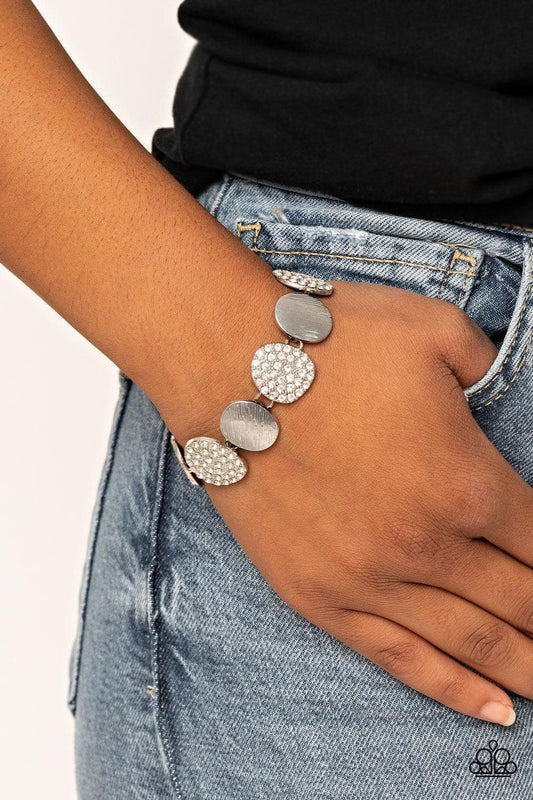 Paparazzi Accessories - Tough Luxe - White Bracelet - Bling by JessieK