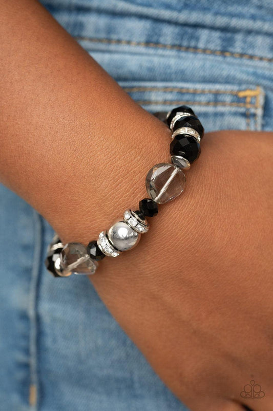 Paparazzi Accessories - Treat Yourself - Black Bracelet - Bling by JessieK