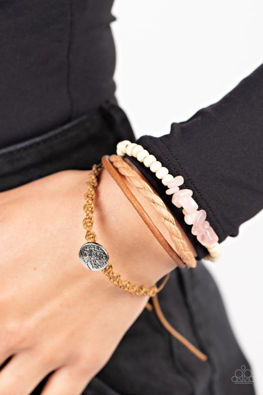Paparazzi Accessories - Treetop Trail Guide - Pink Urban Bracelet - Bling by JessieK