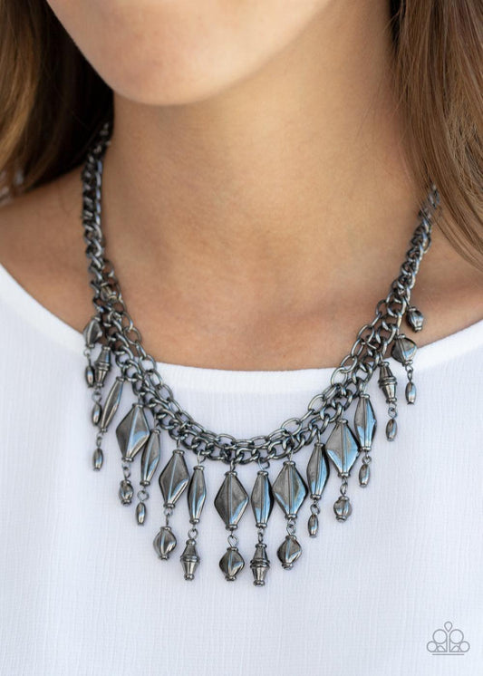 Paparazzi Accessories - Trinket Trade - Black Necklace - Bling by JessieK